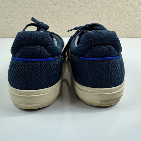 ROTHYS RS02 Classic Sneakers Unisex M12 W13.5 Navy Knit Lace Up Low Top Shoe - Picture 3 of 10